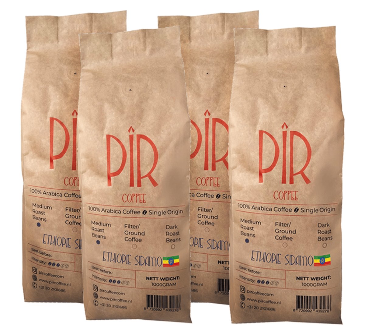 Medium Roast koffiebonen | Ethiopia Sidamo | 4 kg