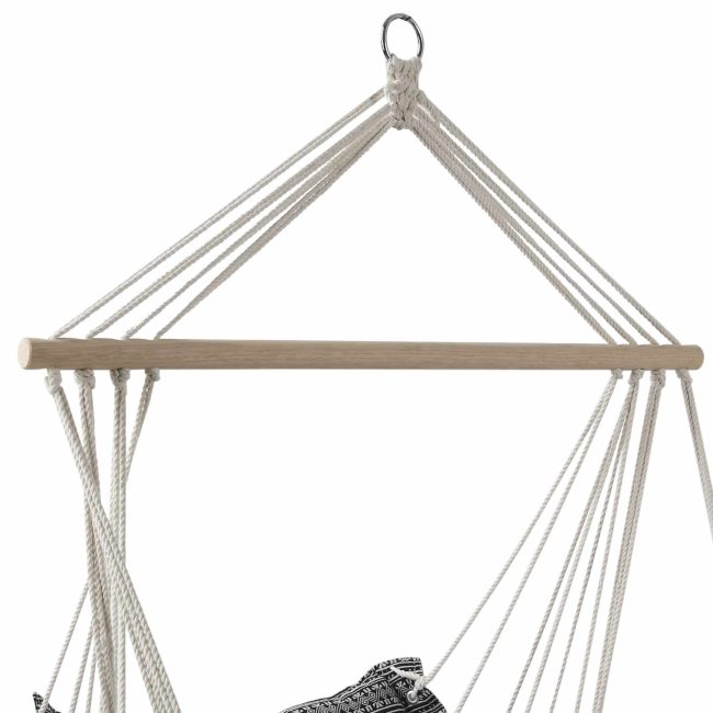 Comfortabele Hangstoel Ibiza 90x65cm donker - Zwart hang