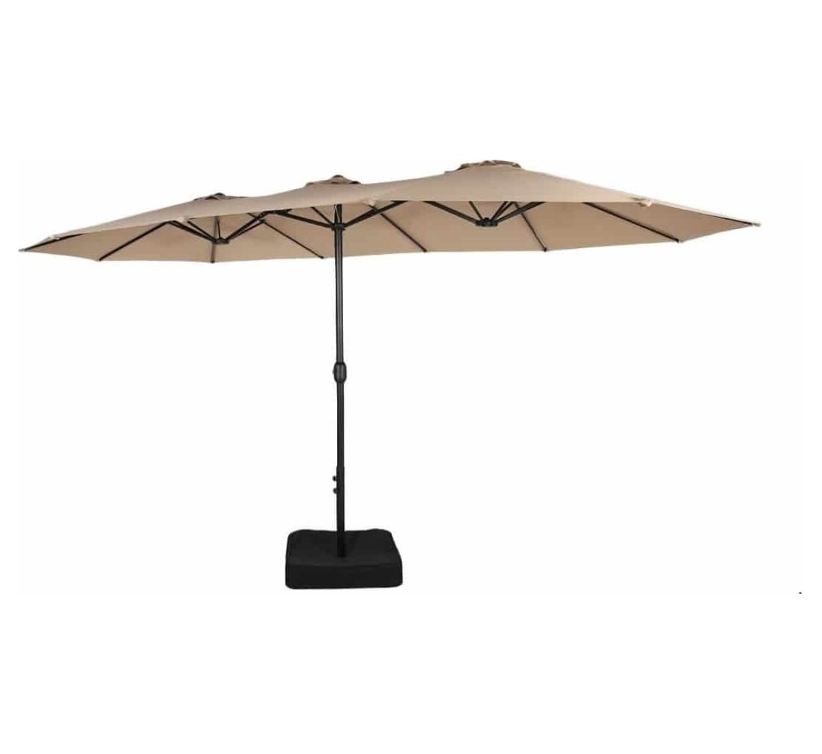 Parasol duo taupe volledig