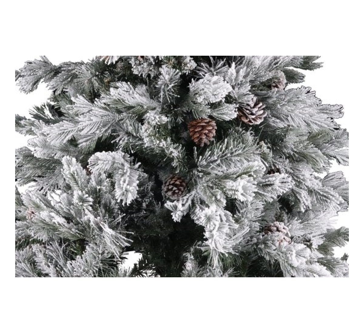 kunstboom met sneeuw en dennenappels kerstboom